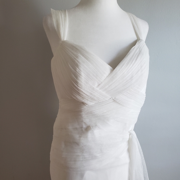 White by Vera Wang Pleated Tulle Wedding Dress - Picture 5 of 7